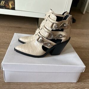 Rebecca Minkoff Seavie Too Cutout Buckle Booties